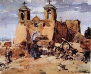 Nikolay Fechin The Church in Tuoerce oil painting on canvas